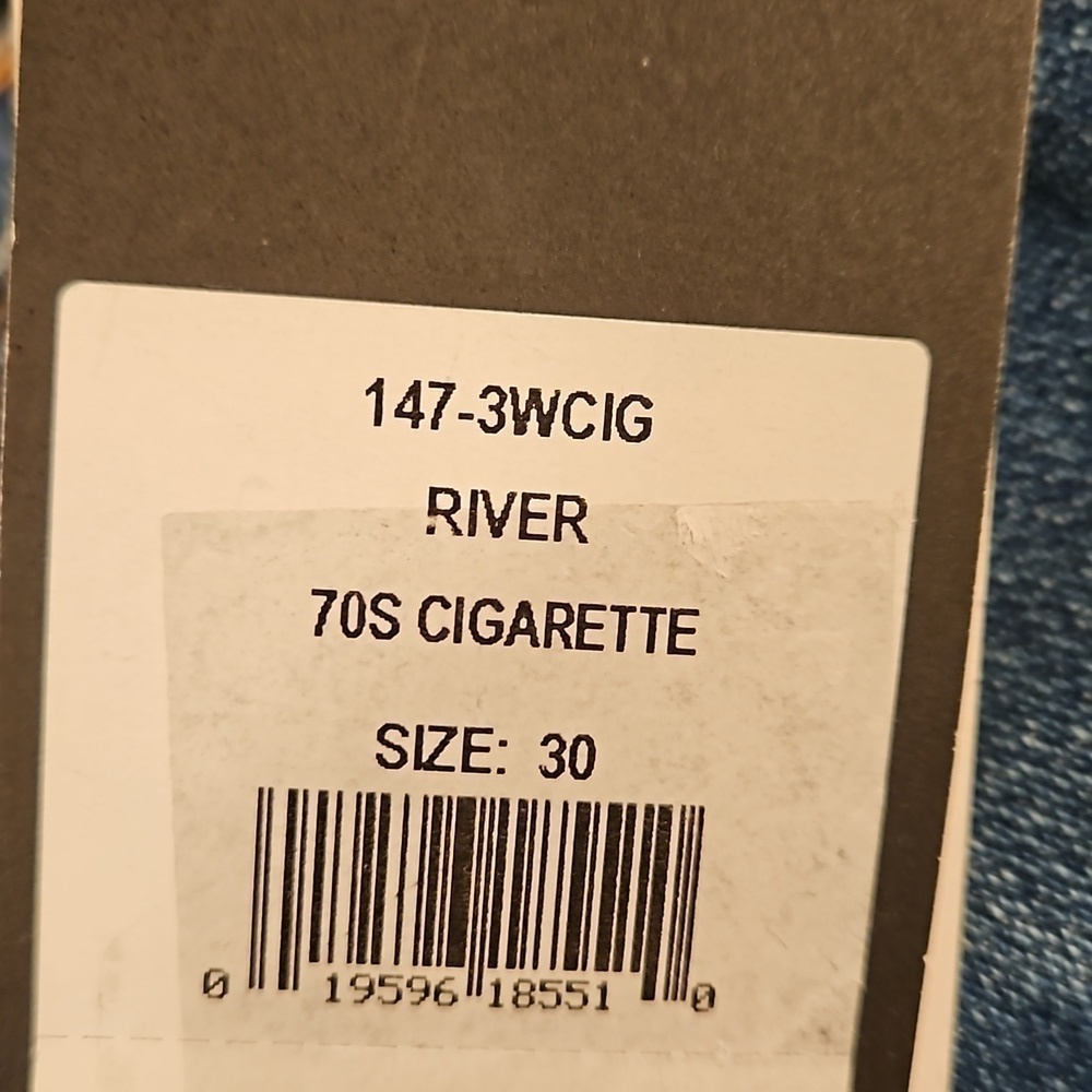 💕RE/DONE💕 70s Cigarette Jeans ~ River Blue 30 NWT - Picture 14 of 16